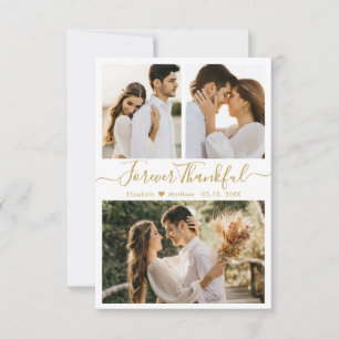 Tarjeta de agradecimiento al Boda de Collage de fo