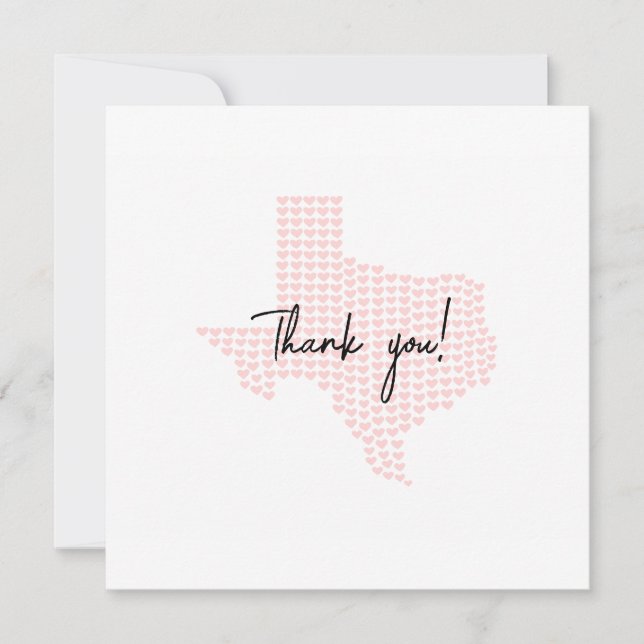 Tarjeta de agradecimiento al Boda de Corazones de  (Anverso)