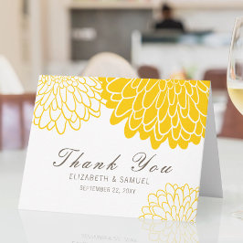 Tarjeta de agradecimiento al Boda de crisantemo am