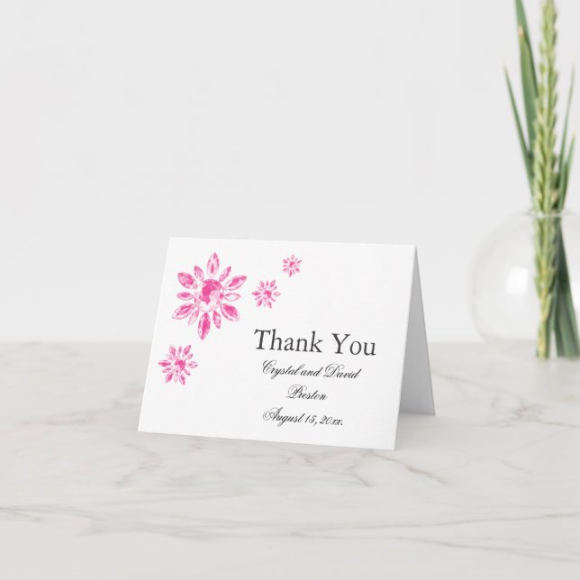 Tarjeta de agradecimiento al Boda de Crystal (Anverso)