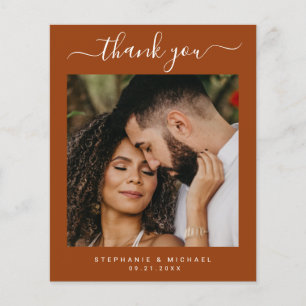 Tarjeta de agradecimiento al Boda de fotografía BU