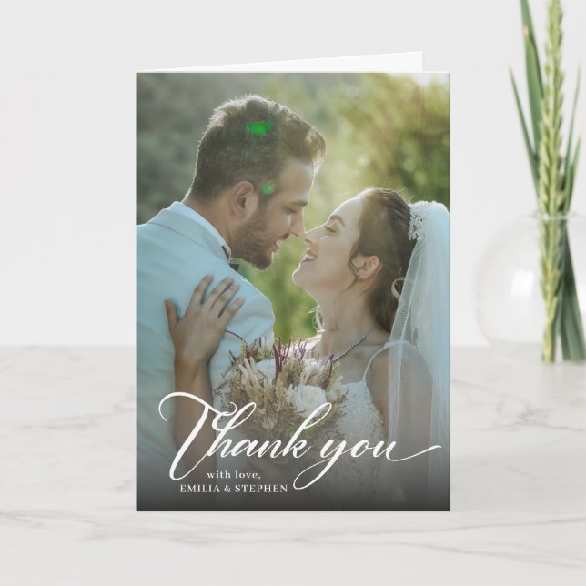 Tarjeta de agradecimiento al Boda de fotografía co (Anverso)