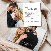 Tarjeta de agradecimiento al Boda de fotografía co