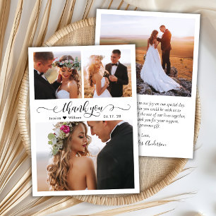 Tarjeta de agradecimiento al Boda de fotografía de