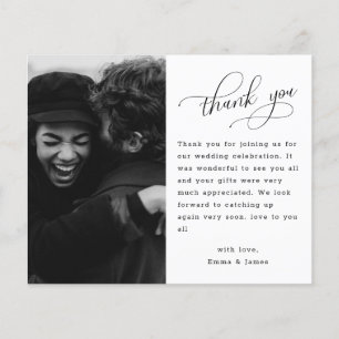 Tarjeta de agradecimiento al Boda de fotografía de
