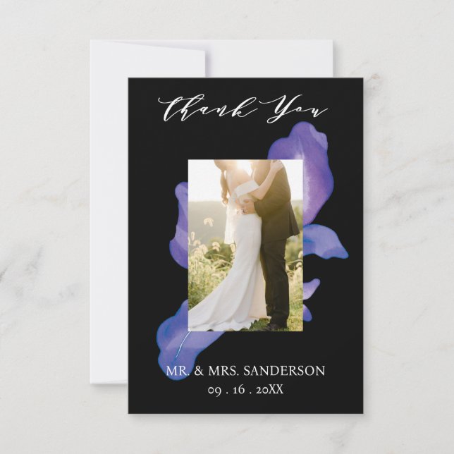 Tarjeta de agradecimiento al Boda de fotografía me (Anverso)