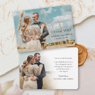 Tarjeta de agradecimiento al Boda de fotografía Mi