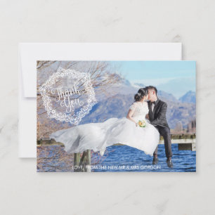 Tarjeta de agradecimiento al Boda de fotografía Or