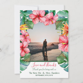 Tarjeta de agradecimiento al Boda de fotografía tr