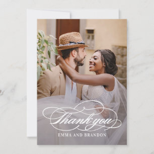 Tarjeta de agradecimiento al Boda de fotografías d