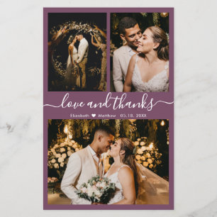 Tarjeta de agradecimiento al Boda de fotografías d