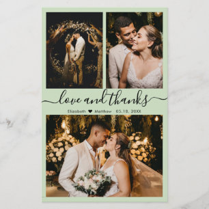 Tarjeta de agradecimiento al Boda de fotografías d