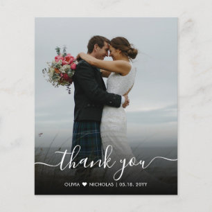 Tarjeta de agradecimiento al Boda de fotografías d