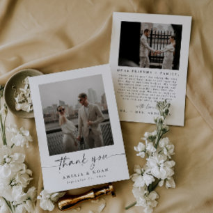Tarjeta de agradecimiento al Boda de fotografías d