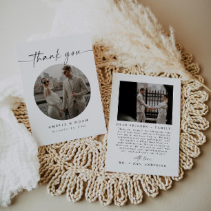 Tarjeta de agradecimiento al Boda de fotografías d