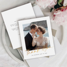 Tarjeta de agradecimiento al Boda de fotografías d