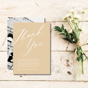 Tarjeta de agradecimiento al Boda de fotografías d