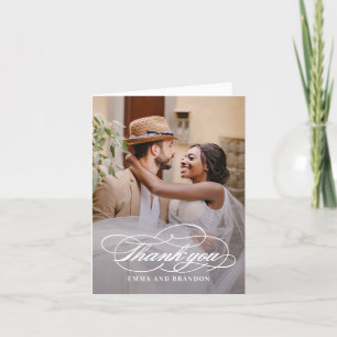 Tarjeta de agradecimiento al Boda de fotografías d