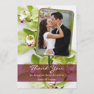 Tarjeta de agradecimiento al Boda de fotografías d