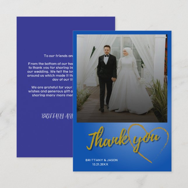 Tarjeta de agradecimiento al Boda de fotos con gui (Anverso / Reverso)