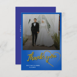 Tarjeta de agradecimiento al Boda de fotos con gui