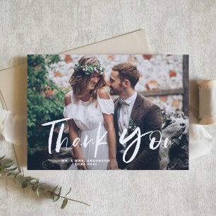 Tarjeta de agradecimiento al Boda de fotos con la 