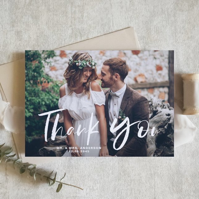 Tarjeta de agradecimiento al Boda de fotos con la  (Subido por el creador)