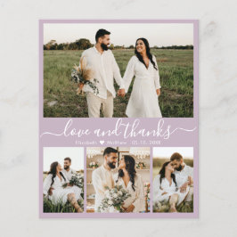 Tarjeta de agradecimiento al Boda de fotos de Budg