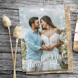 Tarjeta de agradecimiento al Boda de fotos de Burl