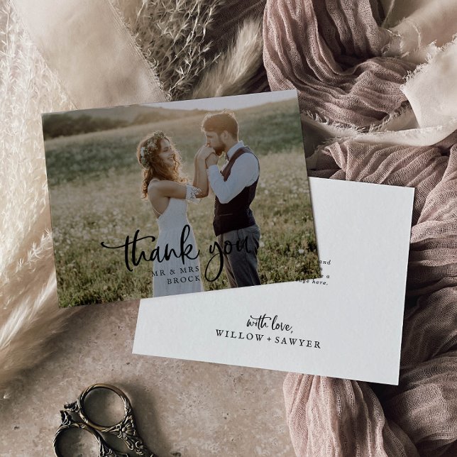 Tarjeta de agradecimiento al Boda de fotos de guio (Subido por el creador)