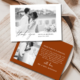 Tarjeta de agradecimiento al Boda de fotos de guio