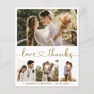 Tarjeta de agradecimiento al Boda de fotos de guió
