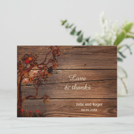 Tarjeta de agradecimiento al Boda de fotos de la c