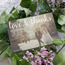 Tarjeta de agradecimiento al Boda de fotos de Love