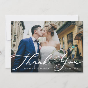 Tarjeta de agradecimiento al Boda de fotos de Pers