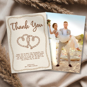 Tarjeta de agradecimiento al Boda de fotos de West