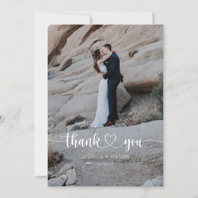 Tarjeta de agradecimiento al Boda de guiones de co (Anverso)