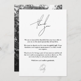 Tarjeta de agradecimiento al Boda de guiones Minim