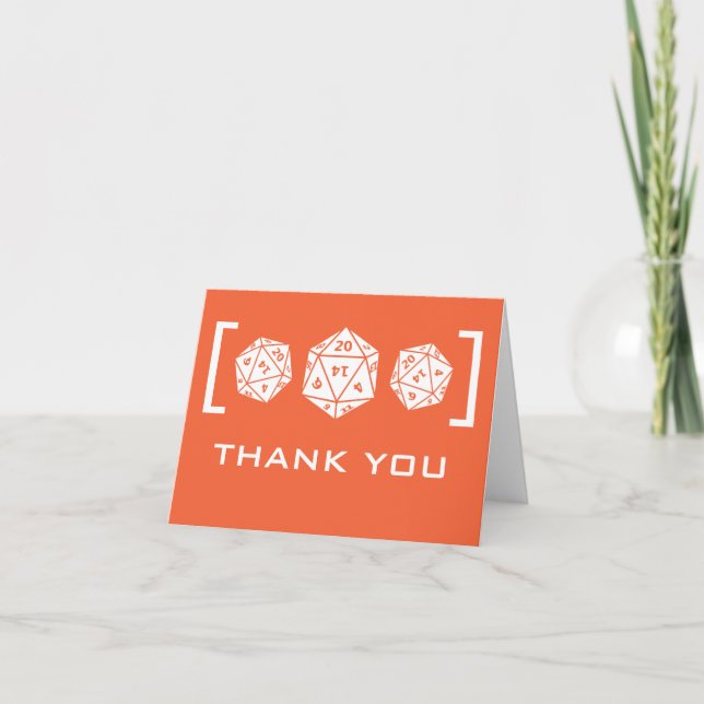 Tarjeta de agradecimiento al Boda de juegos de dad (Anverso)