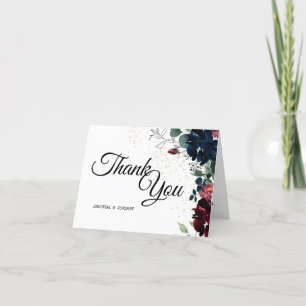 Tarjeta de agradecimiento al Boda de la celebració