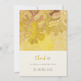 Tarjeta de agradecimiento al Boda de las hojas de 