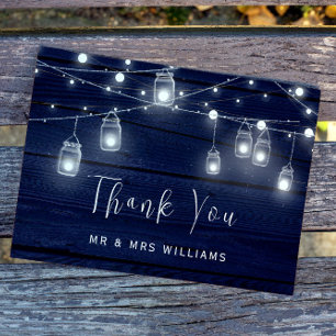 Tarjeta de agradecimiento al Boda de las luces de