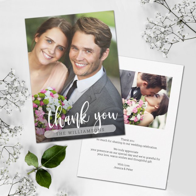 Tarjeta de agradecimiento al Boda de moda (Subido por el creador)