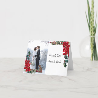Tarjeta de agradecimiento al Boda de navidades