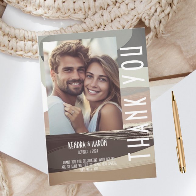 Tarjeta de agradecimiento al Boda de Olive de negr (Subido por el creador)