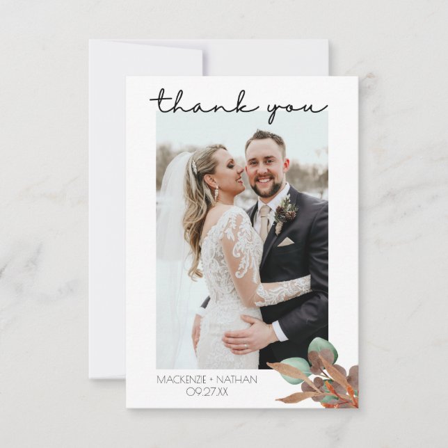 Tarjeta de agradecimiento al Boda de otoño de Foli (Anverso)