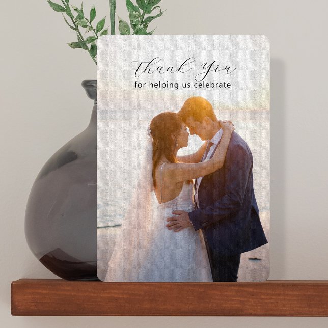 Tarjeta de agradecimiento al Boda de plantilla fot (Subido por el creador)