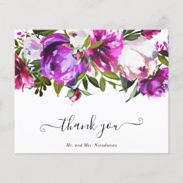 Tarjeta de agradecimiento al Boda de presupuesto d