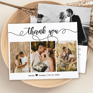 Tarjeta de agradecimiento al Boda de script de Col