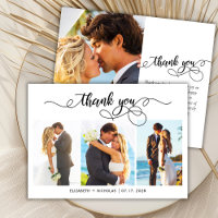 Tarjeta de agradecimiento al Boda de script de Col